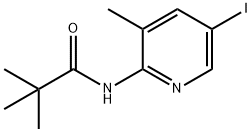 N-(5-ヨード-3-メチル-ピリジン-2-イル)-2,2-ジメチル-プロピオンアミド 化学構造式