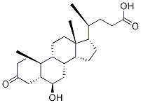 6Α-HYDROXY-3-OXO-5Β-CHOLAN-24-OIC ACID, 67733-54-4, 结构式