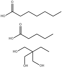 Heptanoic acid, ester with 2-ethyl-2-(hydroxymethyl)-1,3-propanediol pentanoate Structure