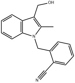 2-(3-HYDROXYMETHYL-2-METHYL-INDOL-1-YLMETHYL)-BENZONITRILE Structure