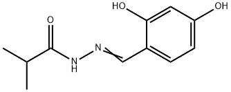 Propanoic acid, 2-methyl-, [(2,4-dihydroxyphenyl)methylene]hydrazide (9CI) Structure