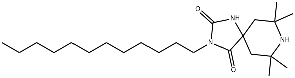 3-Dodecyl-7,7,9,9-tetramethyl-1,3,8-triazaspiro[4.5]decane-2,4-dione Struktur