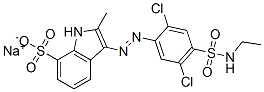 3-[[2,5-Dichloro-4-[(ethylamino)sulfonyl]phenyl]azo]-2-methyl-1H-indole-7-sulfonic acid sodium salt Structure