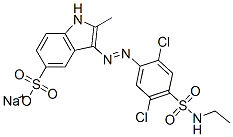3-[[2,5-디클로로-4-[(에틸아미노)술포닐]페닐]아조]-2-메틸-1H-인돌-5-술폰산나트륨염