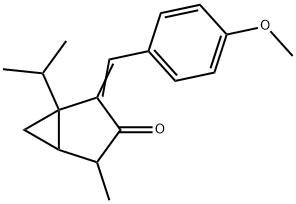 2-[(4-methoxyphenyl)methylene]-4-methyl-1-(1-methylethyl)bicyclo[3.1.0]hexan-3-one Struktur