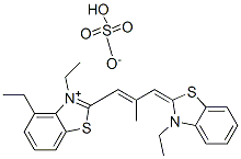 ethyl 3-ethyl-2-[3-(3-ethyl-3H-benzothiazol-2-ylidene)-2-methylprop-1-enyl]benzothiazolium sulphate 化学構造式
