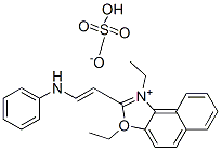 ethyl 3-ethyl-2-[2-(phenylamino)vinyl]naphth[1,2-d]oxazolium sulphate Struktur