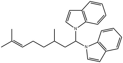 1,1'-(3,7-dimethyloct-6-enylidene)bis(1H-indole)