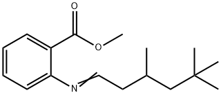 2-[(3,5,5-トリメチルヘキシリデン)アミノ]安息香酸メチル 化学構造式