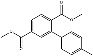 4'-メチル-1,1'-ビフェニル-2,5-ジカルボン酸ジメチル 化学構造式