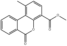 methyl 1-methyl-6-oxo-6H-dibenzo[b,d]pyran-4-carboxylate Structure