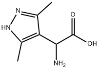 氨基(3,5-二甲基-1H-吡唑-4-基)乙酸,67809-62-5,结构式