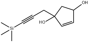 4-Cyclopentene-1,3-diol, 1-[3-(trimethylsilyl)-2-propynyl]- (9CI) Structure