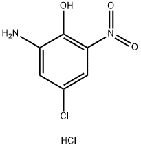 2-Amino-4-chloro-6-nitrophenol hydrochloride 化学構造式