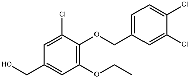 3-CHLORO-4-[(3,4-DICHLOROPHENYL)METHOXY]-5-ETHOXY-BENZENEMETHANOL Structure