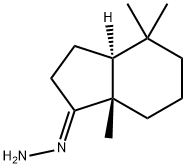 1H-Inden-1-one,octahydro-4,4,7a-trimethyl-,hydrazone,(1E,3aS,7aS)-(9CI) 化学構造式