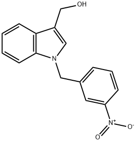 1-[(3-NITROPHENYL)METHYL]-1H-INDOLE-3-METHANOL 化学構造式
