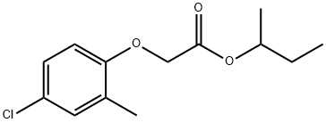 1-methylpropyl (4-chloro-2-methylphenoxy)acetate Struktur