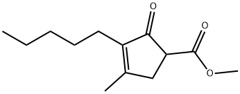 methyl 4-methyl-2-oxo-3-pentylcyclopent-3-enecarboxylate Struktur