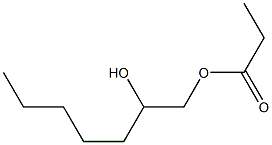 1,2-ヘプタンジオール1-プロピオナート 化学構造式