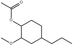 2-methoxy-4-propylcyclohexyl acetate,67845-58-3,结构式