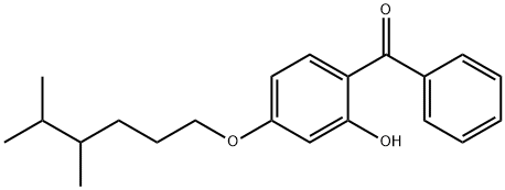 [4-[(4,5-ジメチルヘキシル)オキシ]-2-ヒドロキシフェニル]フェニルケトン 化学構造式