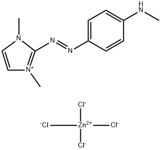 bis[1,3-dimethyl-2-[[4-(methylamino)phenyl]azo]-1H-imidazolium] tetrachlorozincate(2-),67846-03-1,结构式