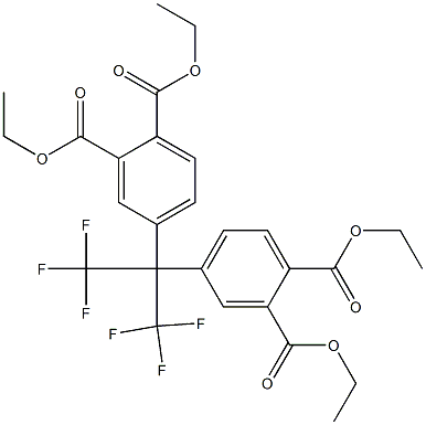 tetraethyl 4,4'-[2,2,2-trifluoro-1-(trifluoromethyl)ethylidene]bis(phthalate),67846-42-8,结构式