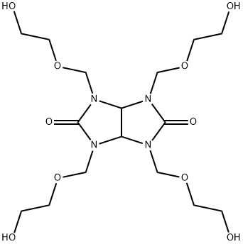 tetrahydro-1,3,4,6-tetrakis[(2-hydroxyethoxy)methyl]imidazo[4,5-d]imidazole-2,5(1H,3H)-dione Structure