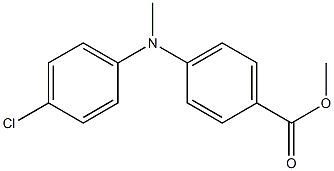 4-[(4-クロロフェニル)メチルアミノ]安息香酸メチル 化学構造式