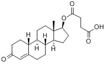 こはく酸水素1-(3-オキソエストラ-4-エン-17β-イル) 化学構造式