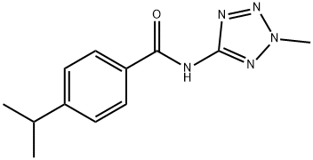 Benzamide, 4-(1-methylethyl)-N-(2-methyl-2H-tetrazol-5-yl)- (9CI) Structure