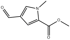 4-甲酰-1-甲基-1H-吡咯-2-甲酸甲酯,67858-47-3,结构式