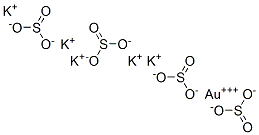 gold(3+) pentapotassium tetrasulphite Structure