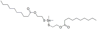 ビスデカン酸ジメチルスタンニレンビス(チオ-2,1-エタンジイル) 化学構造式