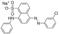 sodium 8-anilino-5-[(3-chlorophenyl)azo]naphthalene-1-sulphonate Struktur