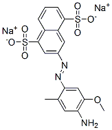 disodium 3-[(4-amino-5-methoxy-o-tolyl)azo]naphthalene-1,5-disulphonate Struktur