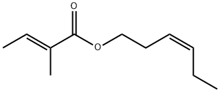 顺式-3-己烯醇 2-甲基-2-丁烯酸酯 结构式