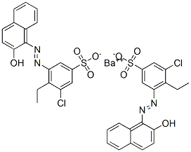 barium bis[3-chloro-4-ethyl-5-[(2-hydroxy-1-naphthyl)azo]benzenesulphonate],67892-38-0,结构式