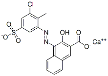 calcium 4-[(3-chloro-2-methyl-5-sulphonatophenyl)azo]-3-hydroxy-2-naphthoate Structure