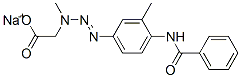 [3-[4-(Benzoylamino)-3-methylphenyl]-1-methyl-2-triazenyl]acetic acid sodium salt Struktur