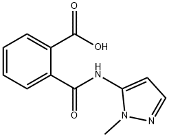Benzoic acid, 2-[[(1-methyl-1H-pyrazol-5-yl)amino]carbonyl]- (9CI) 化学構造式