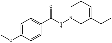 Benzamide, N-(3-ethyl-5,6-dihydro-1(2H)-pyridinyl)-4-methoxy- (9CI) Structure