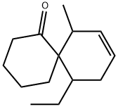 Spiro[5.5]undec-8-en-1-one, 11-ethyl-7-methyl- (9CI) Structure