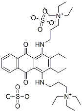 diethyl 3,3'-[(9,10-dihydro-9,10-dioxoanthracene-1,4-diyl)diimino]bis[triethylpropylammonium] disulphate 结构式
