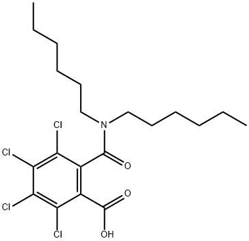 2,3,4,5-tetrachloro-6-[(dihexylamino)carbonyl]benzoic acid,67905-38-8,结构式