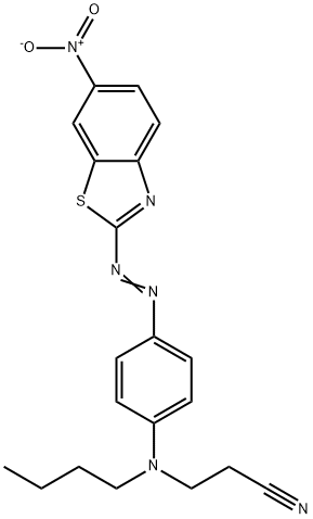 3-[butyl[4-[(6-nitro-2-benzothiazolyl)azo]phenyl]amino]propiononitrile Struktur