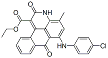 ethyl 6-[(4-chlorophenyl)amino]-2,7-dihydro-4-methyl-2,7-dioxo-3H-dibenz[f,ij]isoquinoline-1-carboxylate|
