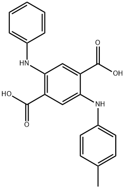 5-anilino-2-[(p-tolyl)amino]terephthalic acid  Structure