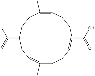 5,11-Dimethyl-8-(1-methylethenyl)-1,5,11-cyclotetradecatriene-1-carboxylic acid Struktur